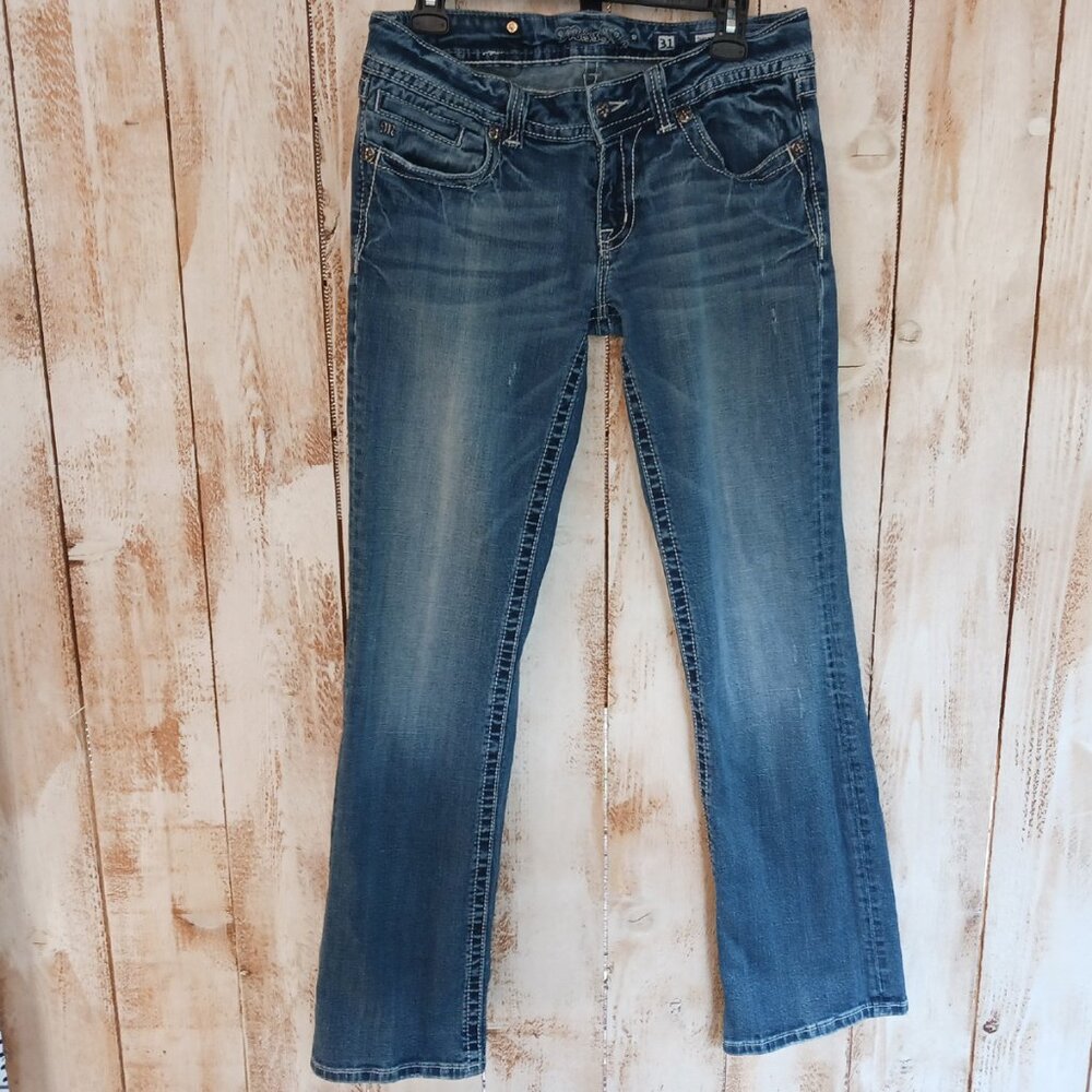Women's Blue Straight-Leg Jeans